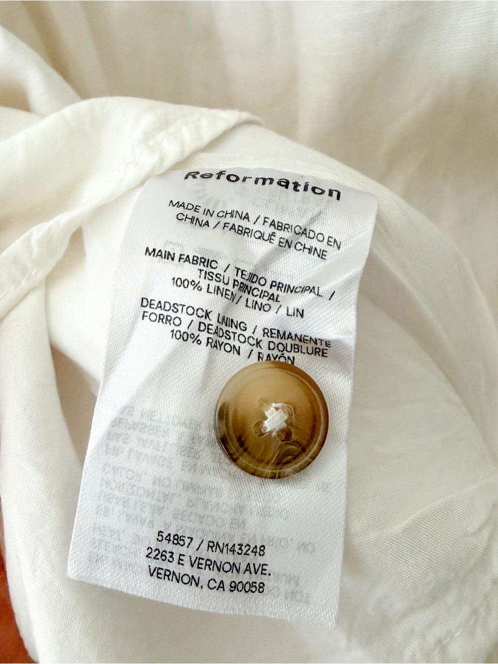 Reformation 100% Linen Button Side Pocket Maxi Skirt - Picture 7 of 9